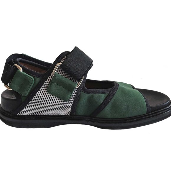 MARNI GREEN FUSSBETT NYLON SANDALS (35.5) - Picture 7 of 10